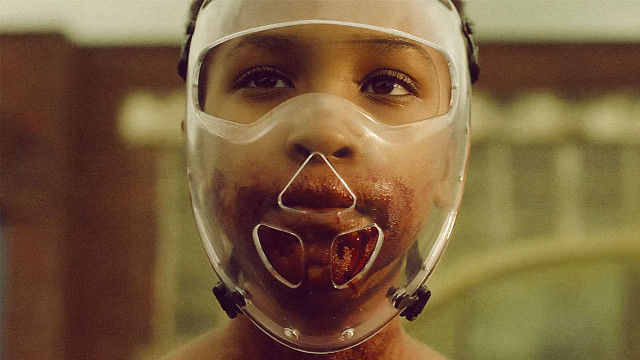 Young boy plastic mask nosepiece free wallpaper for desktop - medium preview image