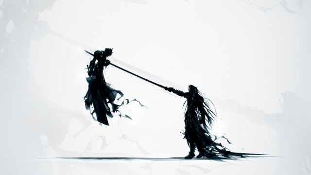 Couple holding hands sword bird free wallpaper for desktop - medium preview image