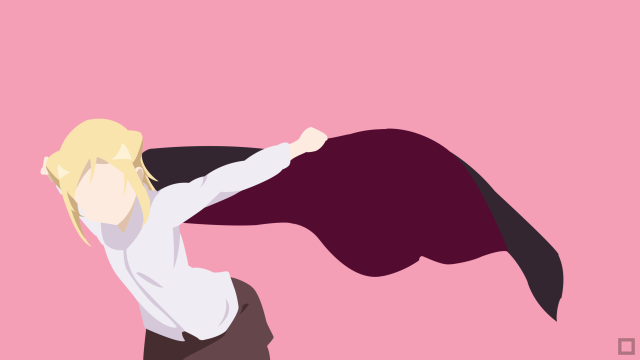 Woman umbrella minimalist heroic blonde free wallpaper for desktop - medium preview image