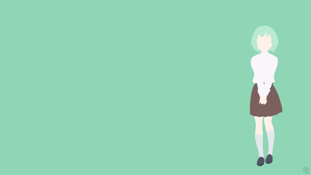 Woman skirt white shirt green free wallpaper for desktop - medium preview image