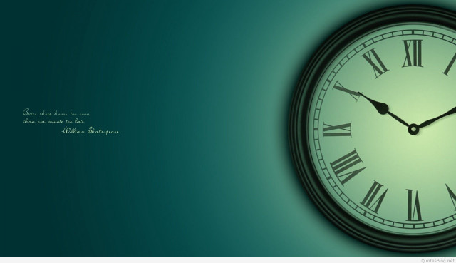 Clock roman numerals green background #3 free wallpaper for desktop - medium preview image