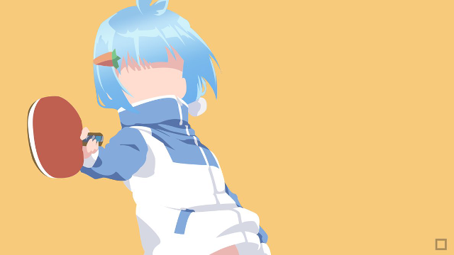 Cartoon character pingpong blue wig free wallpaper for desktop - medium preview image
