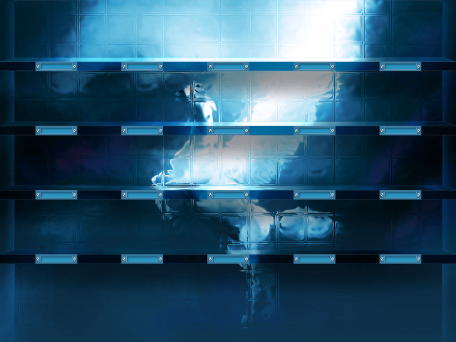 Blue abstract background reflection person free wallpaper for desktop - medium preview image