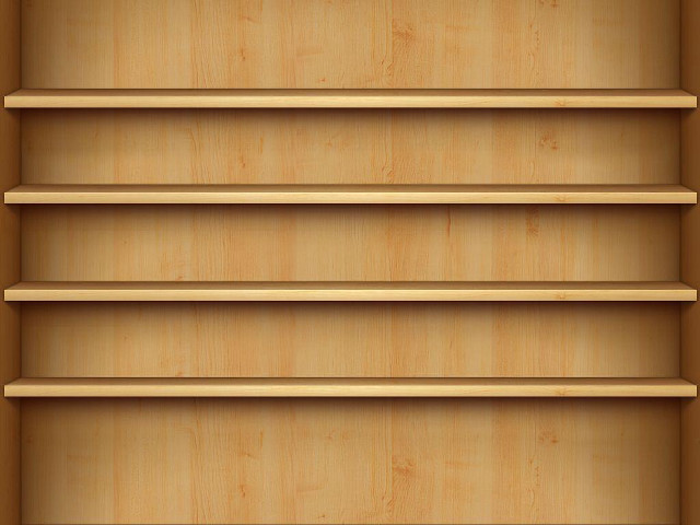 Wooden shelf three shelves red free wallpaper for desktop - medium preview image