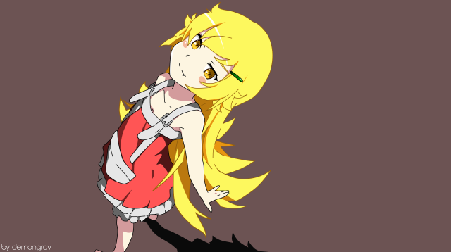 Cartoon girl yellow hair red free wallpaper for desktop - medium preview image