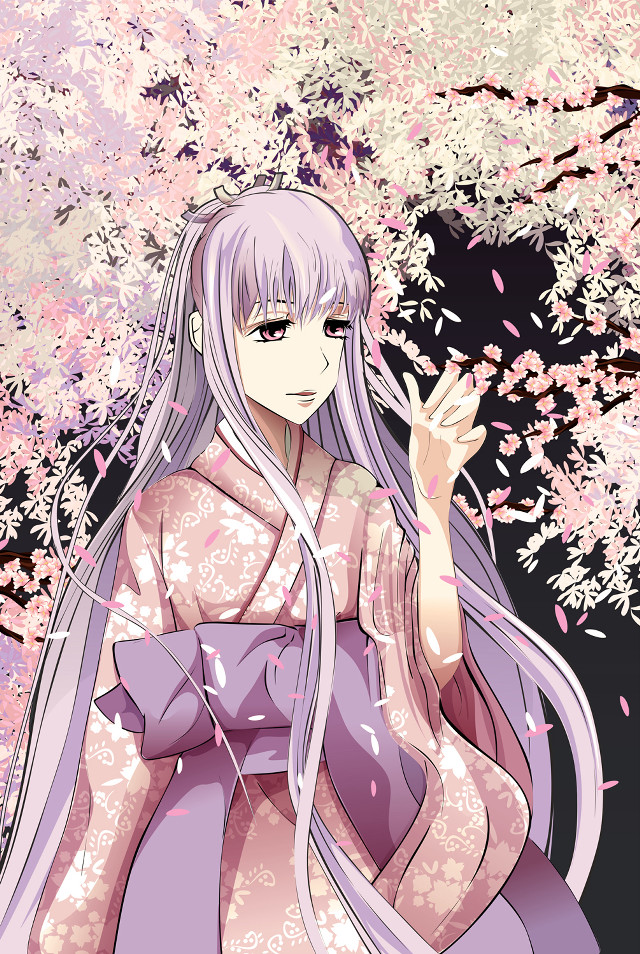 Woman pink dress tree pink free wallpaper for mobile - medium preview image