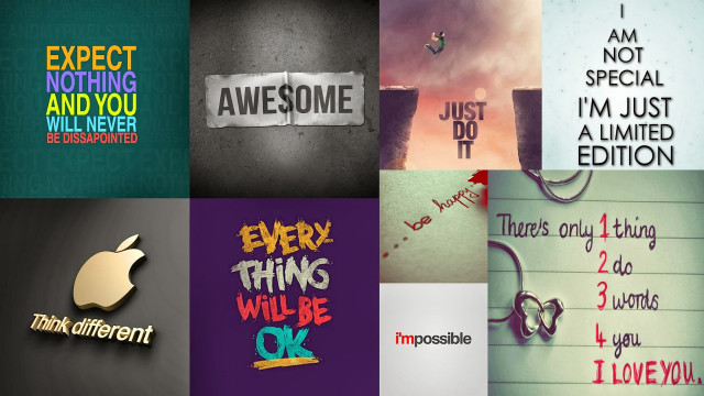 Posters words phrases series collection free wallpaper for desktop - medium preview image