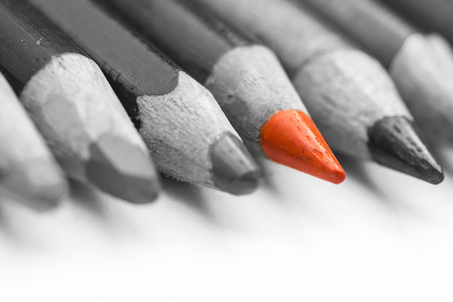 Row of pencils with red free wallpaper for desktop - medium preview image