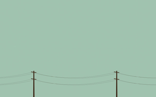 Green sky power lines telephone free wallpaper for desktop - medium preview image