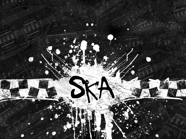 Ska black white photo splash free wallpaper for desktop - medium preview image
