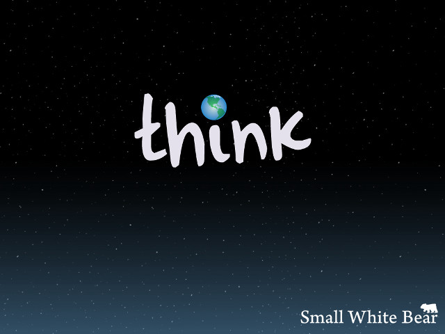 Think earth background white words free wallpaper for desktop - medium preview image