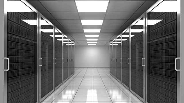 Long hallway servers light end free wallpaper for desktop - medium preview image