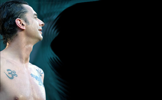 Man tattoo black background bird free wallpaper for desktop - medium preview image