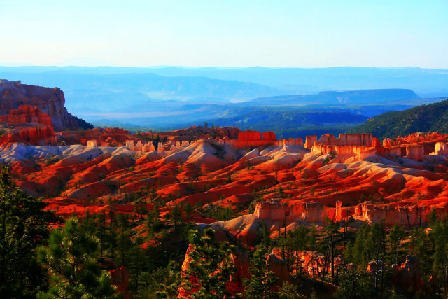 Scenic mountain range blue sky free wallpaper for desktop - medium preview image
