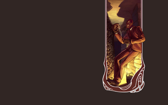 Woman doorway man behind cedric free wallpaper for desktop - medium preview image