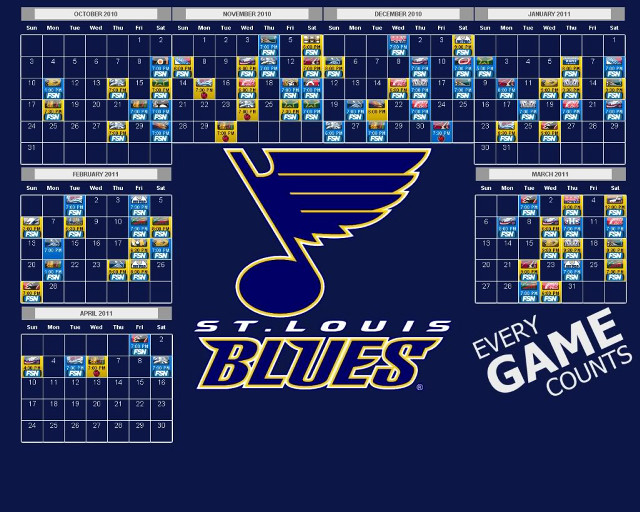 St louis blues calendar game free wallpaper for desktop - medium preview image