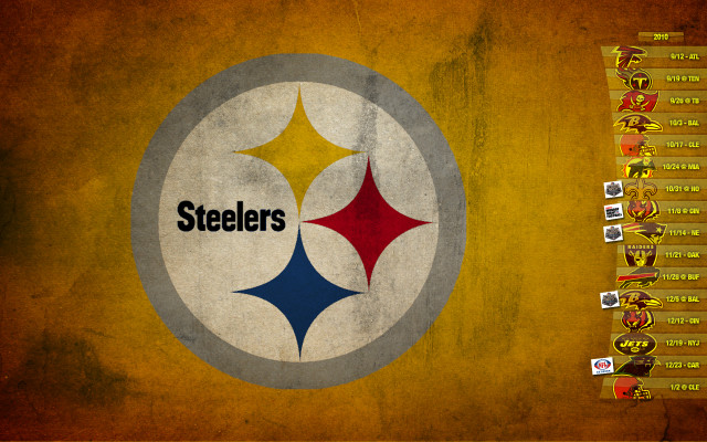 Pittsburgh football team logo wall free wallpaper for desktop - medium preview image