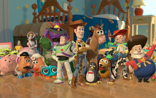 Toy story characters room toys free wallpaper for desktop - medium preview image
