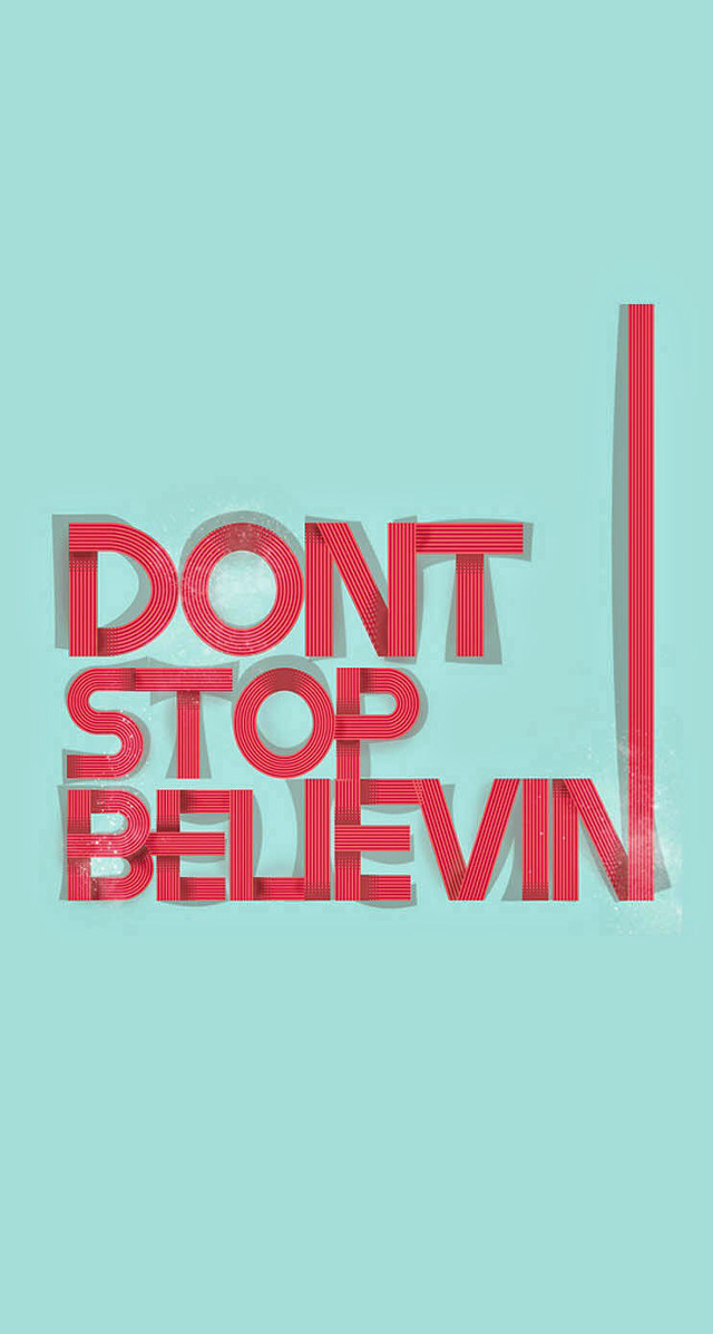 Dont stop believin red white free wallpaper for mobile - medium preview image