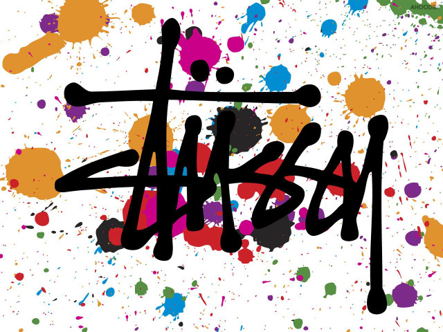 Colorful ink splattered wall art free wallpaper for desktop - medium preview image