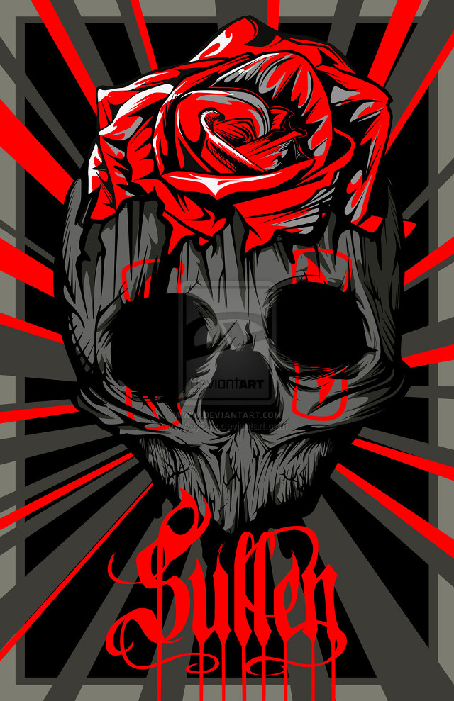 Skull rose sugar head image free wallpaper for mobile - medium preview image