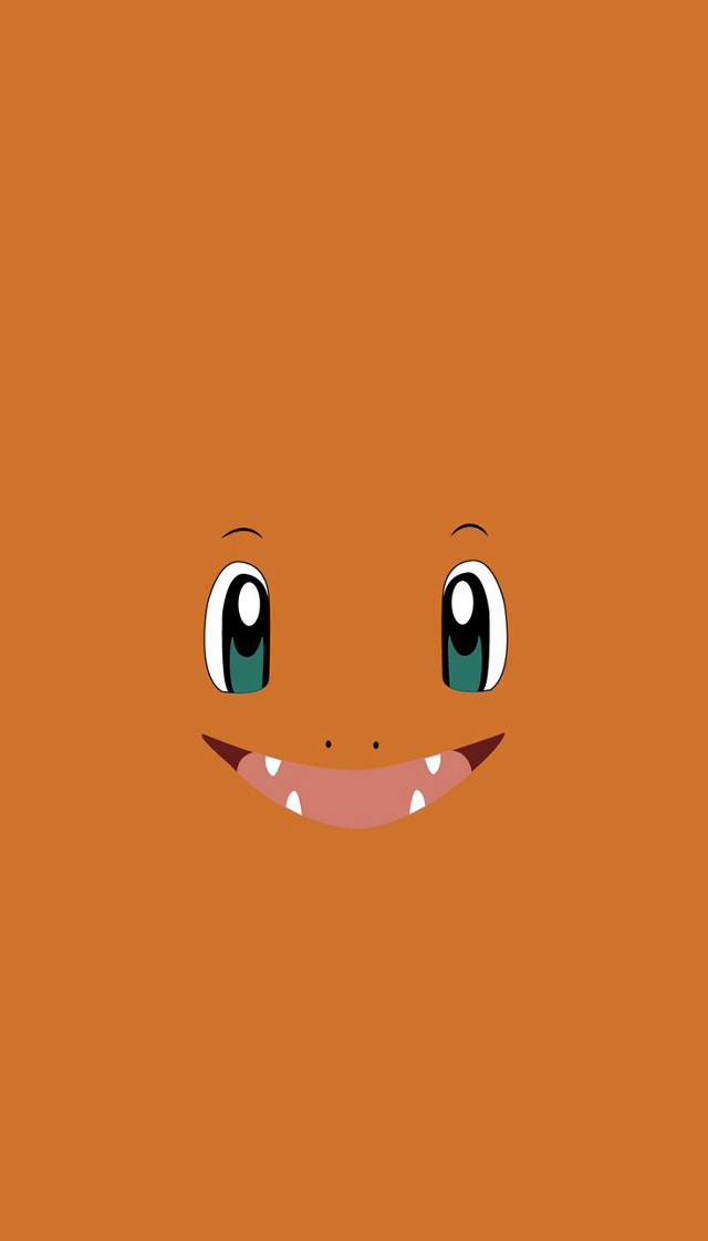 Cartoon face big smile orange free wallpaper for mobile - medium preview image