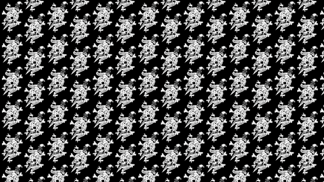 Black white pattern white flowers free wallpaper for desktop - medium preview image