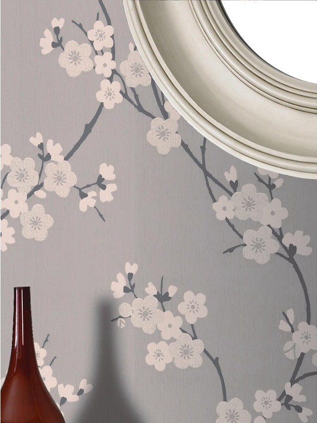 Vase wall flower pattern mirror free wallpaper for mobile - medium preview image