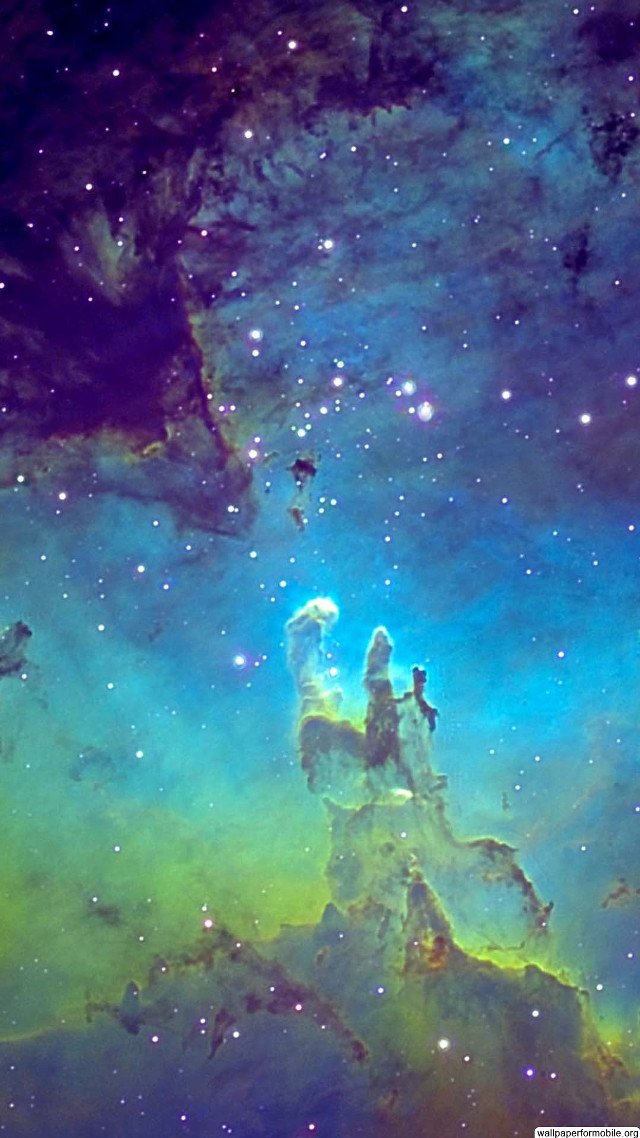 Large star cluster blue sky free wallpaper for mobile - medium preview image