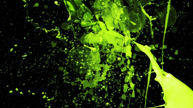 Green liquid splash black background free wallpaper for desktop - medium preview image