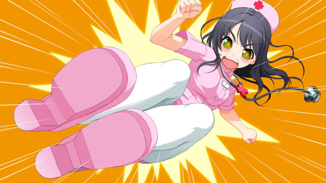 Cartoon character flying pink hat free wallpaper for desktop - medium preview image