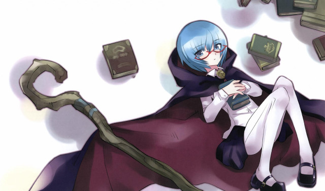 Blue haired woman money flying free wallpaper for desktop - medium preview image