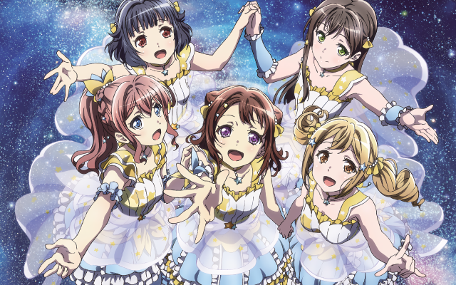 Girls dresses blue sky stars free wallpaper for desktop - medium preview image