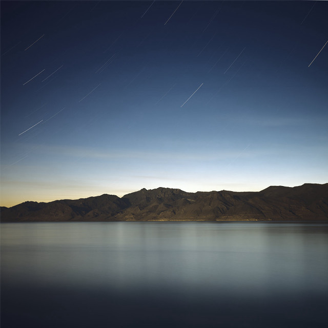 Lake mountain star trail night #2 free wallpaper for tablet - medium preview image