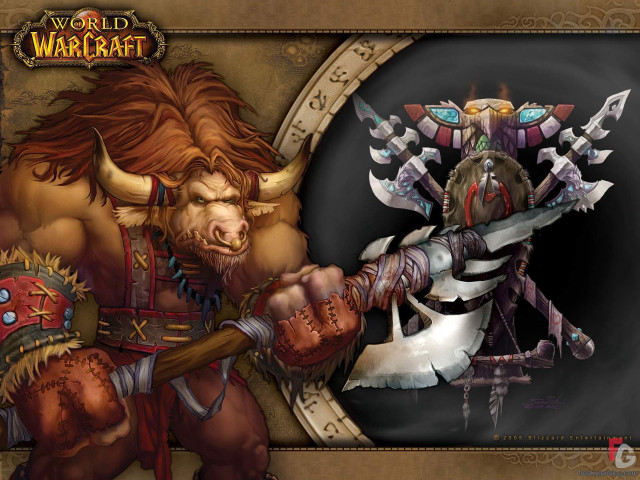 Horned man sword fantasy magic free wallpaper for desktop - medium preview image