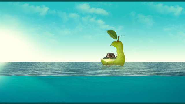 Green boat floating water green free wallpaper for desktop - medium preview image