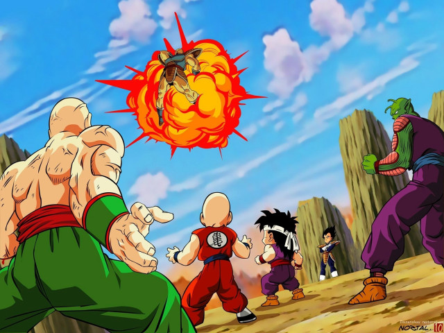 Dragon ball fight cartoon characters free wallpaper for desktop - medium preview image
