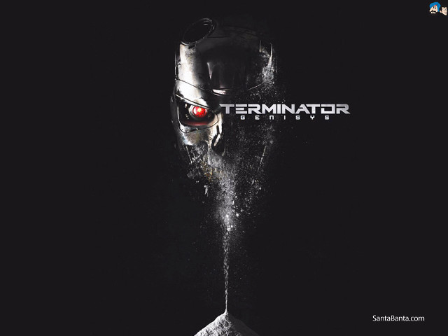Terminator robot red eye black free wallpaper for desktop - medium preview image