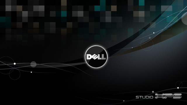 Dell logo black background lines free wallpaper for desktop - medium preview image