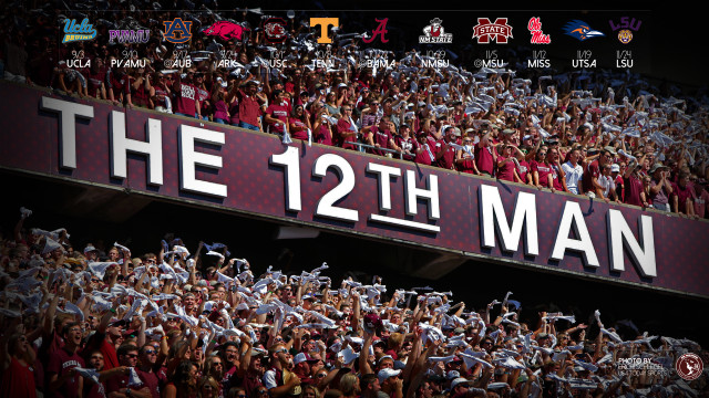 Crowd stadium banner 12th man free wallpaper for desktop - medium preview image