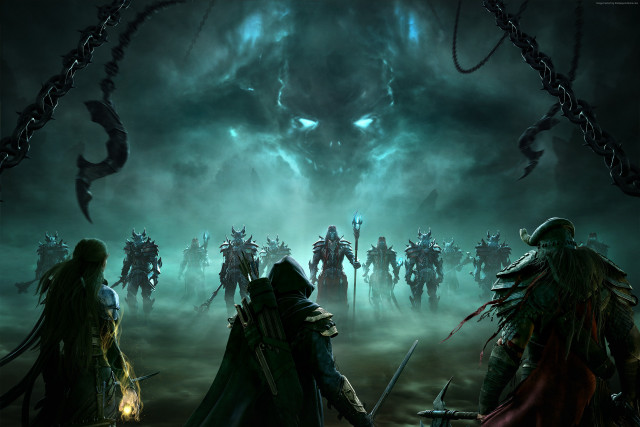 Group monsters dark forest people free wallpaper for desktop - medium preview image