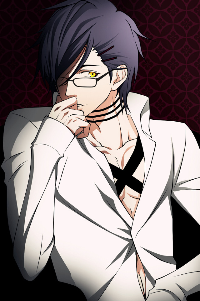 Man glasses tie posing hand free wallpaper for mobile - medium preview image