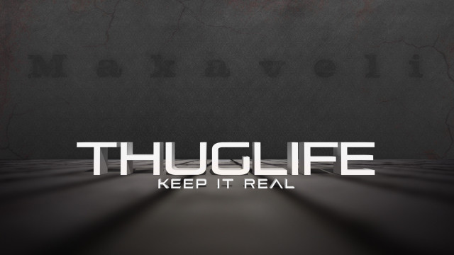 Thugife keep it real black free wallpaper for desktop - medium preview image