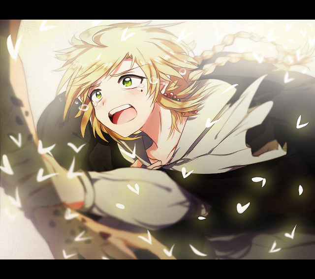 Blonde man sword white shirt free wallpaper for tablet - medium preview image