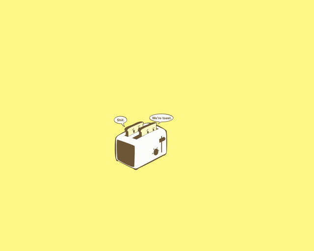 Toaster on top thought bubble free wallpaper for desktop - medium preview image