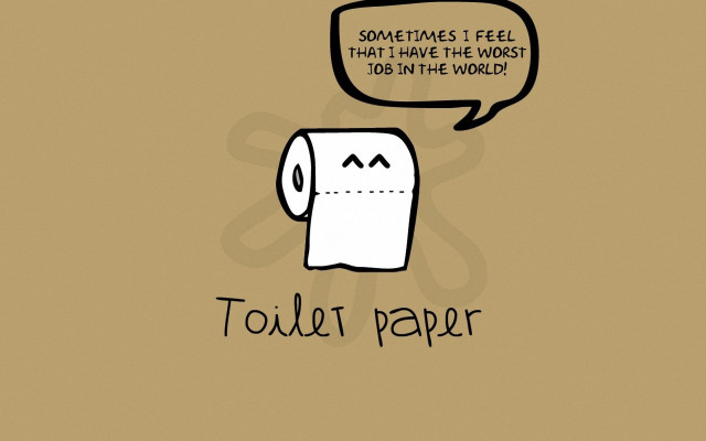 Cartoon toilet paper speech bubble #2 free wallpaper for desktop - medium preview image