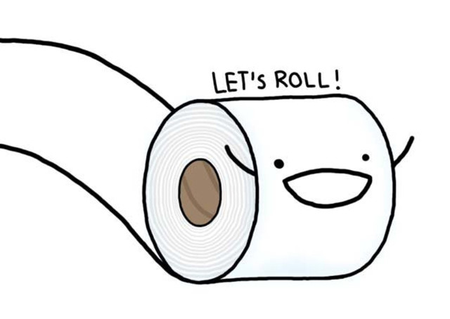 Toilet paper cartoon face lets free wallpaper for desktop - medium preview image
