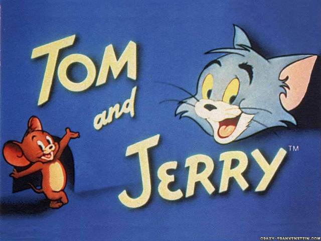 Tom jerry cat mouse blue free wallpaper for desktop - medium preview image
