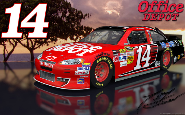 Red car number tree background free wallpaper for desktop - medium preview image