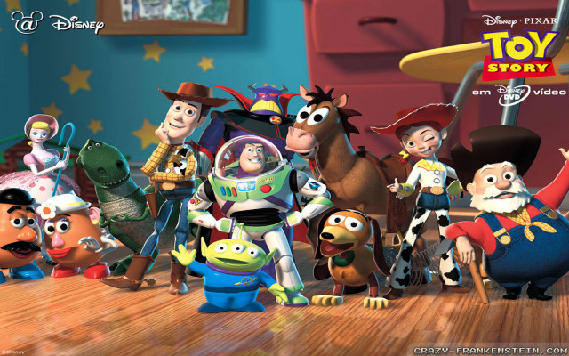Toy story characters room toy free wallpaper for desktop - medium preview image